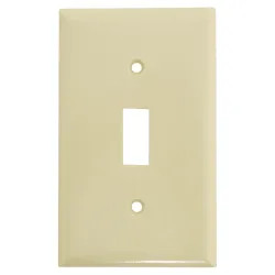 Click here to see Arrow Hart 2134V-BOX Arrow Hart 2134V-BOX Standard Wall Plate, 1 Gang, 4-1/2 in L X 2-3/4 in W X 0.08 in T, Ivory
