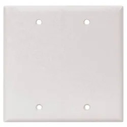 Click here to see Arrow Hart 2137W-BOX Arrow Hart 2137 Blank Standard Wall Plate, 2 Gang, 4-1/2 in L x 4.56 in W x 0.08 in T, White