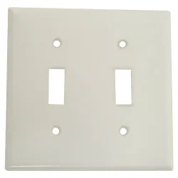 Click here to see Arrow Hart 2139W-BOX Arrow Hart 2139W-BOX Standard Wall Plate, 2 Gang, 4-1/2 in L X 4.563 in W X 0.08 in T, White
