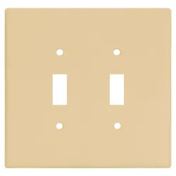 Click here to see Arrow Hart 2149V-BOX Arrow Hart 2149 Oversize Wall Plate, 2 Gang, 4-1/2 in L x 4.56 in W x 0.08 in T, Ivory