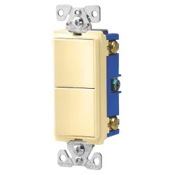 Click here to see Arrow Hart 7728V-SP Arrow Hart 7700 Decorator Duplex Combination Switch, 120/277 VAC, 15 A, 1 Pole, Ivory