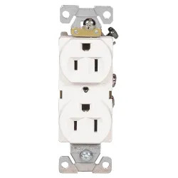 Click here to see Arrow Hart BR15W Arrow Hart BR15W Straight Blade Duplex Receptacle, 125 V, 15 A, 2 Pole, 3 Wire