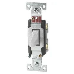 Click here to see Arrow Hart CS120W Arrow Hart CS Lighted Toggle Switch, 120/277 VAC, 20 A, 1 Pole, White