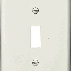 Click here to see Arrow Hart PJ1W Arrow Hart PJ1 Mid Size Unbreakable Wall Plate, 1 Gang, 4-1/2 in L x 2-3/4 in W x 0.08 in T, White