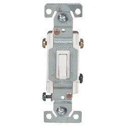 Click here to see Cooper 1303-7W Cooper 1303-7 Framed Grounded Toggle Switch, 120 VAC, 15 A, White