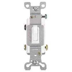 Click here to see Cooper 1303-7W-BOX Cooper 1303-7W Framed Grounding Toggle Switch, 120 VAC, 15 A, 3 Way