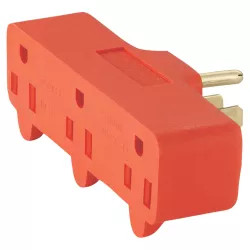 Click here to see Cooper 4402RN-BOX Cooper 4402RN Heavy Duty Outlet Adapter, 125 V, 3 Outlet, 3 Wire, Orange Plastic