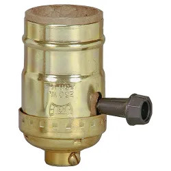 Click here to see Cooper 925ABD-BOX Cooper 925ABD-BOX 3-Way Turn Knob Lampholder, 250 W, Medium, Aluminum