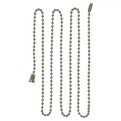 Click here to see Cooper BP331BB Cooper BP331BB Carded Ball Lamp Chain, 3 ft Chain, 1/8 in Ball Dia, Brass