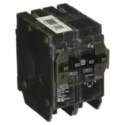 Click here to see Eaton BQ230250 Eaton BQ230250 Type BQ Quadplex Circuit Breaker, 120/240 VAC, 30/50 A, 4 P, 10 kA