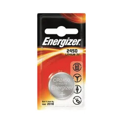 Click here to see Energizer ECR2450BP Energizer ECR2450BP Coin Cell Battery, 3 V, CR2450, Lithium/Manganese Dioxide