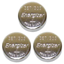 Click here to see Energizer 357BPZ-3 Zero-Mercury 357BPZ-3 Non-Rechargeable Electronic Coin Cell Battery, 1.55 V, 357/303