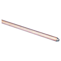 Click here to see Erico 611380UPC Eritech 611380UPC Grounding Rod, 1/2 in Dia x 8 ft L, Copper