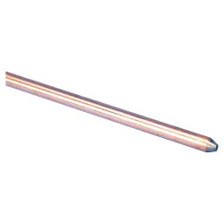 Click here to see Erico 615880UPC Eritech 615880UPC Grounding Rod, 5/8 in Dia x 8 ft L, Copper