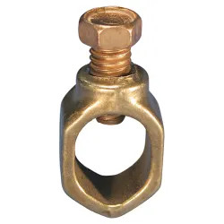 Click here to see Erico CP58 Eritech CP58 Acorn Standard Duty Ground Clamp, 1/2 - 5/8 in, Silicone Bronze