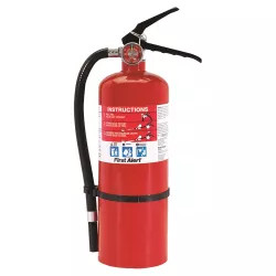 Click here to see First Alert PRO5 First Alert PRO5 Heavy Duty Rechargeable Fire Extinguisher, 5 lb, Red