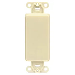 Click here to see Leviton 013-80414-00I Leviton Decora QuickPort Multimedia Blank Insert, 1 Gang, Ivory, Smooth