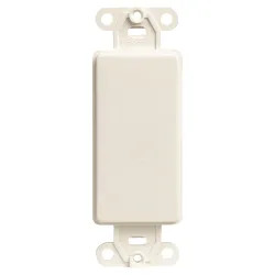Click here to see Leviton 012-80414-00W Leviton Decora QuickPort Multimedia Blank Insert, 1 Gang, White, Smooth