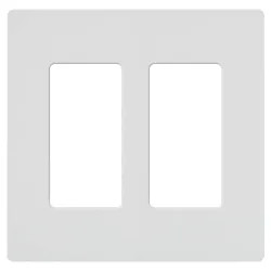 Click here to see Lutron CW-2-WH Claro Maestro CW Screwless Seamless Square Wall Plate, 2 Gang, 4.69 in L x 4-3/4 in W x 0.3 in D
