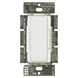 Click here to see Lutron MACL-153MH-WH Maestro MACL-153MH-WH Digital Dimmer, 120 VAC, 1.25 A, 150 W, 1 P, 3 W, White