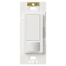 Click here to see Lutron MS-OPS2H-WH Maestro MS-OPS2H-WH Occupancy Sensor Switch, 250 W, 120 VAC, 30 ft, 180 deg