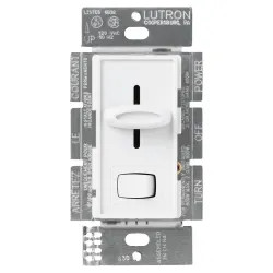 Click here to see Lutron S-600PH-WH Skylark S-600PH-WH Preset Slide Dimmer, 120 VAC, 5 A, 600 W, 1 P, 3 W, White