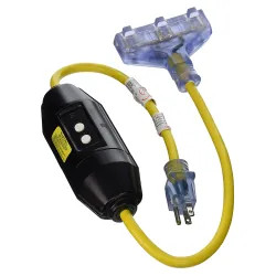 Click here to see Power Zone ORG320803 Powerzone ORG320803 GFCI Tap Outlet Adapter, 15 A, Yellow