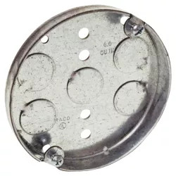 Click here to see Hubbell 8293 Hubbell 8293 Ceiling Pan Box, 1 Gang, 6 cu-in, 1/2 in D