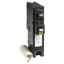 Click here to see Square D HOM115CAFIC HomeLine HOM115CAFIC Arc Fault Combination Circuit Breaker, 120/240 VAC, 15 A, 1 P, 10 kA