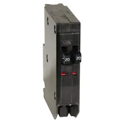 Click here to see Square D QOT2020CP Square D 120/240VAC QO Tandem Mini Circuit Breaker with (2) 1-Pole 20A Switches, 10kA Interrupt Rating, Plug-In - QOT2020CP