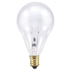 Click here to see Sylvania 10894 Osram Sylvania 10894 Incandescent Lamp, 60 W, 120 V, A15, Candelabra Screw E12, 1000 hr