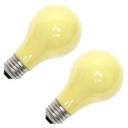 Click here to see Sylvania 100WBUGLITE/2PK Osram Sylvania 12763 Bug Light Slim Line Incandescent Lamp, 100 W, 120 V, A19, 1000 hr