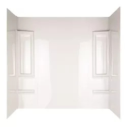 Click here to see American Shower 39984 ASB 39984 5-Piece Surround Bath Tub Wall Kit, 28 - 31 in L x 49 - 60 in W, High Gloss, White