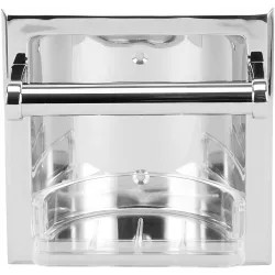 Click here to see Mintcraft CSC3L06 Boston Harbor Soap Holder and Grab Bar, Recessed Mounting, Plastic Roller/Zinc, Chrome - CSC3L06