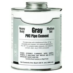 Click here to see Christy's  PVC Gray Cement - 1 Quart