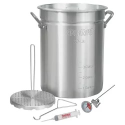 Click here to see Barbour 3025 Barbour Bayou Classic 3025 Turkey Fryer Pot, 30 qt Capacity, 12-3/4 in Dia X 15-3/4 in H, Aluminum