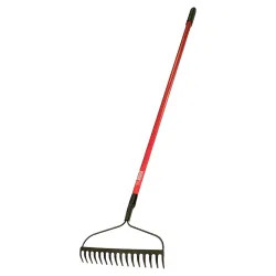 Click here to see Bully 92379 Bully Tools 92379 Bow Rake, 16 in W x 4 in L Head, 16 Tine, 54-1/2 in Handle