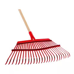 Click here to see Corona RK 62001 Corona Clipper RK 62001 Fixed Tine Leaf Rake, 19 in W Head, 25 Tine, 54 in Handle