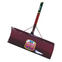 Click here to see Garant NSP24DU Nordic NSP24DU Snow Pusher With Poly D-Grip, 24 in W x 10 in L, Stamped Steel Stained Hardwood