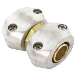 Click here to see Gilmour 01HMZ Gilmour 01HMZ Hose Mender, 5/8 X 3/4 in, Male, Zinc, Silver