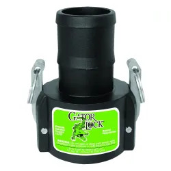 Click here to see Green Leaf GLP200CNL Gator Lock GLP200CNL Cam Lever Non-Locking Hose Coupling, 2 in, Female Coupler x Hose Shank, 125 psi, Polypropylene