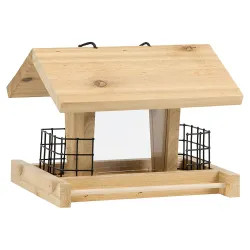 Click here to see Heath 655 Heath Outdoor 655 Suet and Seed Feeder, 3 lb Seed/1 Suet Cakes Capacity, 12-1/4 in W X 7 in L