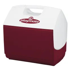 Click here to see Igloo 43362 Playmate 00043362 Beverage Cooler, 16 qt, HDPE, Red Body/White Lid