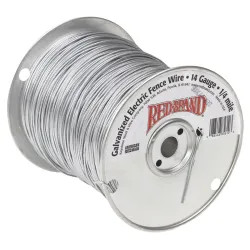 Click here to see Keystone Wire 85610 Red Brand 85610 Electric Fence Wire, 14 ga Wire, 1/4 mile L, Steel, Galvanized
