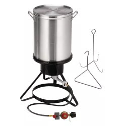 Click here to see Masterbuilt 20020107 Masterbuilt 20020107 Turkey Fryer With Hanger and Timer, 30 qt, Propane, Aluminum