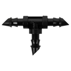 Click here to see Raindrip R307CT Raindrip R307CT Tube to Hose Tees, 1/4 X 1/4 X 1/2 in, Double Barbed, 50 psi, 5 pack