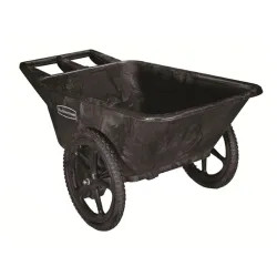 Click here to see Rubbermaid 564200BLA Newell Rubbermaid 564200BLA Big Wheel Heavy Duty Utility Cart, 300 lb, 7.5 cu-ft, Nylon Wheels