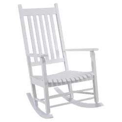 Click here to see Seasonal Trends KN 28W Worldwide Sourcing KN 28W Mission Rocking Box Chair, 46-1/4 in H x 4-3/4 in W x 24-1/4 in D, White
