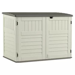 Click here to see Suncast BMS4700 Suncast BMS4700 Horizontal Storage Shed, 3 ft 8-1/4 in L x 5 ft 10-1/2 in W x 4 ft 4 in H, 70 cu-ft Volume, Resin