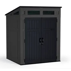 Click here to see Suncast BMS6510 Suncast BMS6510 Storage Shed, 5 ft 5-1/4 in L x 6 ft 2-3/4 in W x 7 ft 8-3/4 in H, 201 cu-ft Volume, Resin
